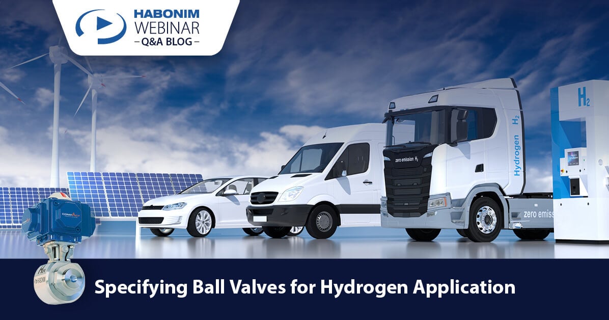 Hydrogen valve specifications